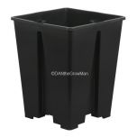 Gro Pro Anti-Spiraling Black Plastic Square Pot 5 x 5 x 8 in
